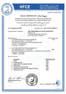 Halal HFCE Certificate 2024          