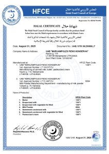 Halal HFCE Certificate 2025  